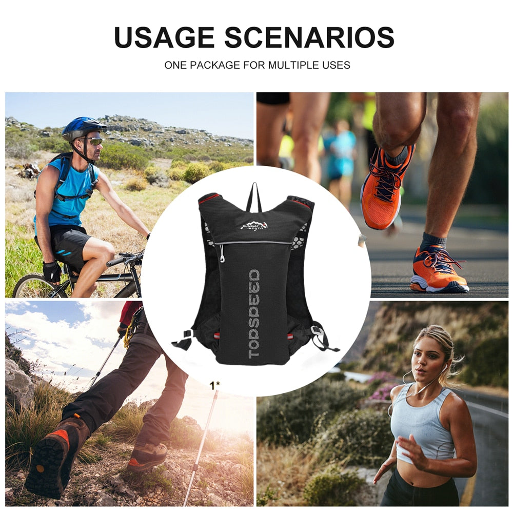 trail running-ultra-light 5L backpack, running hydration vest,